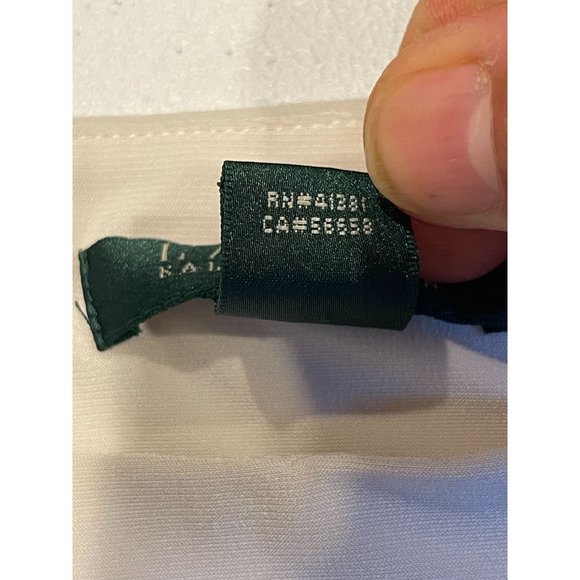 Lauren Ralph Lauren Women Colorblock Bodycon Dress Side Ruched Black White SZ 10 - Picture 9 of 11